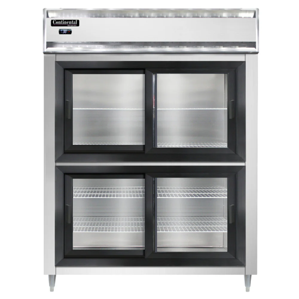 Continental Refrigerator D2RENSGDHD 57 Inch Designer Line Reach-In Refrigerator Two Section Continental Refrigerator D2RENSGDHD 57 Inch Designer Line Reach-In Refrigerator Two Section