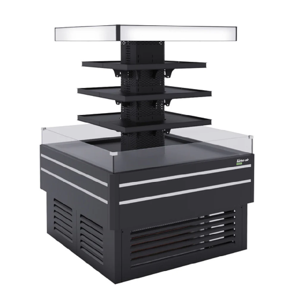 Turbo Air TIOM-48CCB-N 47 Inch Island Display Self-Serve Refrigerated Merchandiser 23.7 Cu. Ft. Capacity