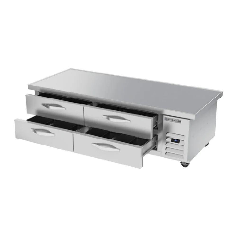 Beverage Air WTRCS72HC-76 76 Inch Refrigerated Equipment Stand 14.51 cu ft 4 Drawers Beverage Air WTRCS72HC-76 76 Inch Refrigerated Equipment Stand 14.51 cu ft 4 Drawers