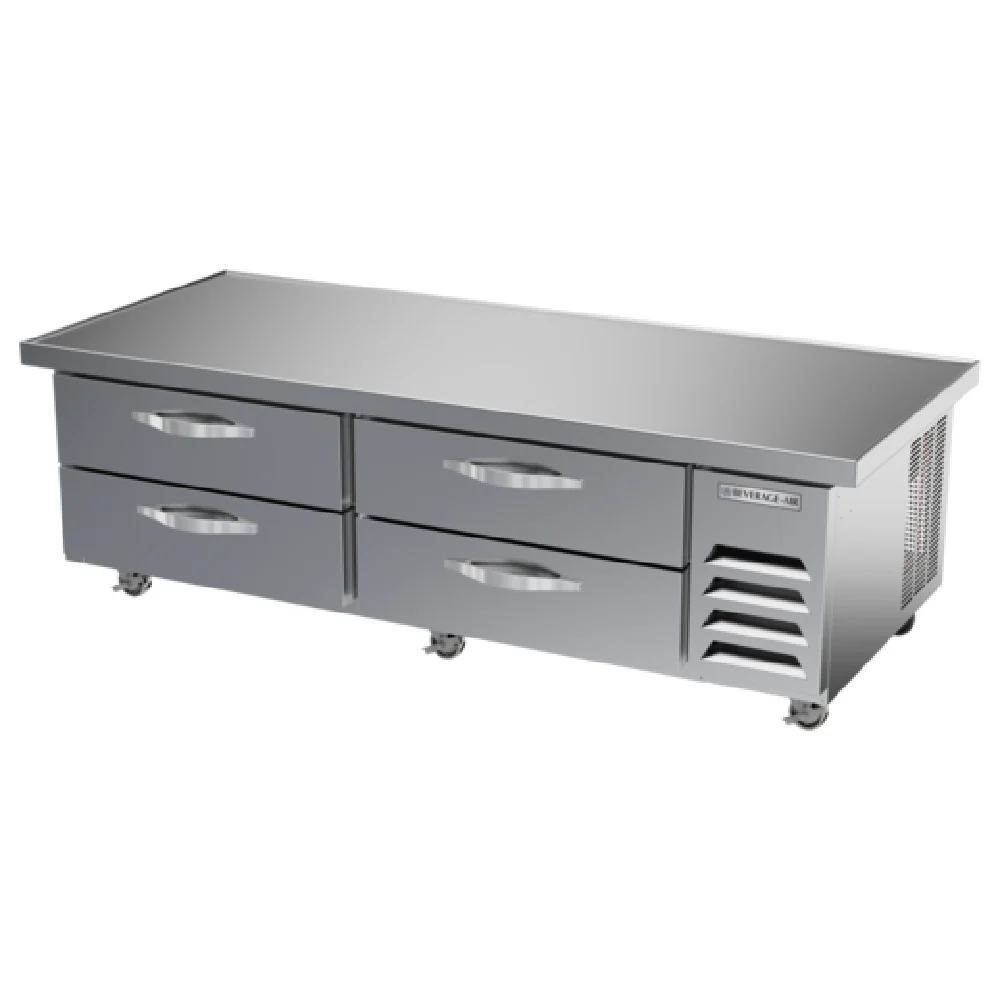 Beverage Air WTRCS72HC-76 76 Inch Refrigerated Equipment Stand 14.51 cu ft 4 Drawers Beverage Air WTRCS72HC-76 76 Inch Refrigerated Equipment Stand 14.51 cu ft 4 Drawers