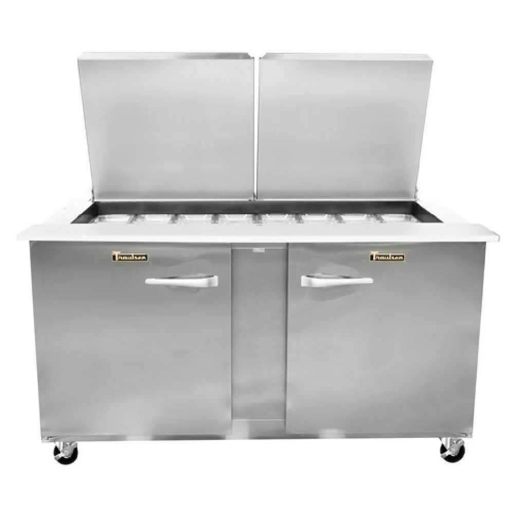 Traulsen UST6012RR-0300 60 Inch Refrigerated Counter Sandwich Unit with Low-profile Flat Cover Traulsen UST6012RR-0300 60 Inch Refrigerated Counter Sandwich Unit with Low-profile Flat Cover