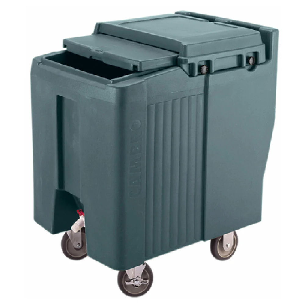 Cambro ICS175L191 24 Inch Mobile Ice Caddy with Sliding Lid Gray Polyethylene
