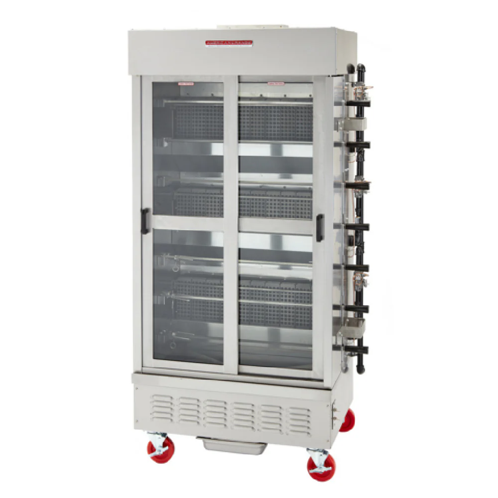 American Range ACB-7_NAT 45 Inch Gas Rotisserie Oven with 7 Spits and 3 Burners American Range ACB-7_NAT 45 Inch Gas Rotisserie Oven with 7 Spits and 3 Burners