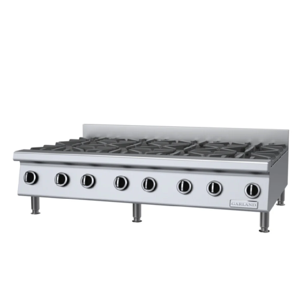 Garland GTOG48-8_NAT 48 Inch Hotplate Gas Countertop Heavy-duty 8 Burners 240000 BTU