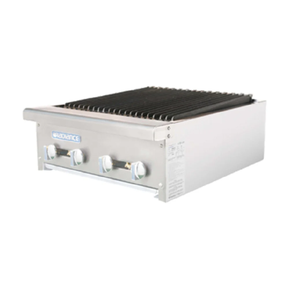 Turbo Air TARB-24_NAT 24 Inch Heavy Duty Gas Charbroiler with 4 Burners 60000 BTU