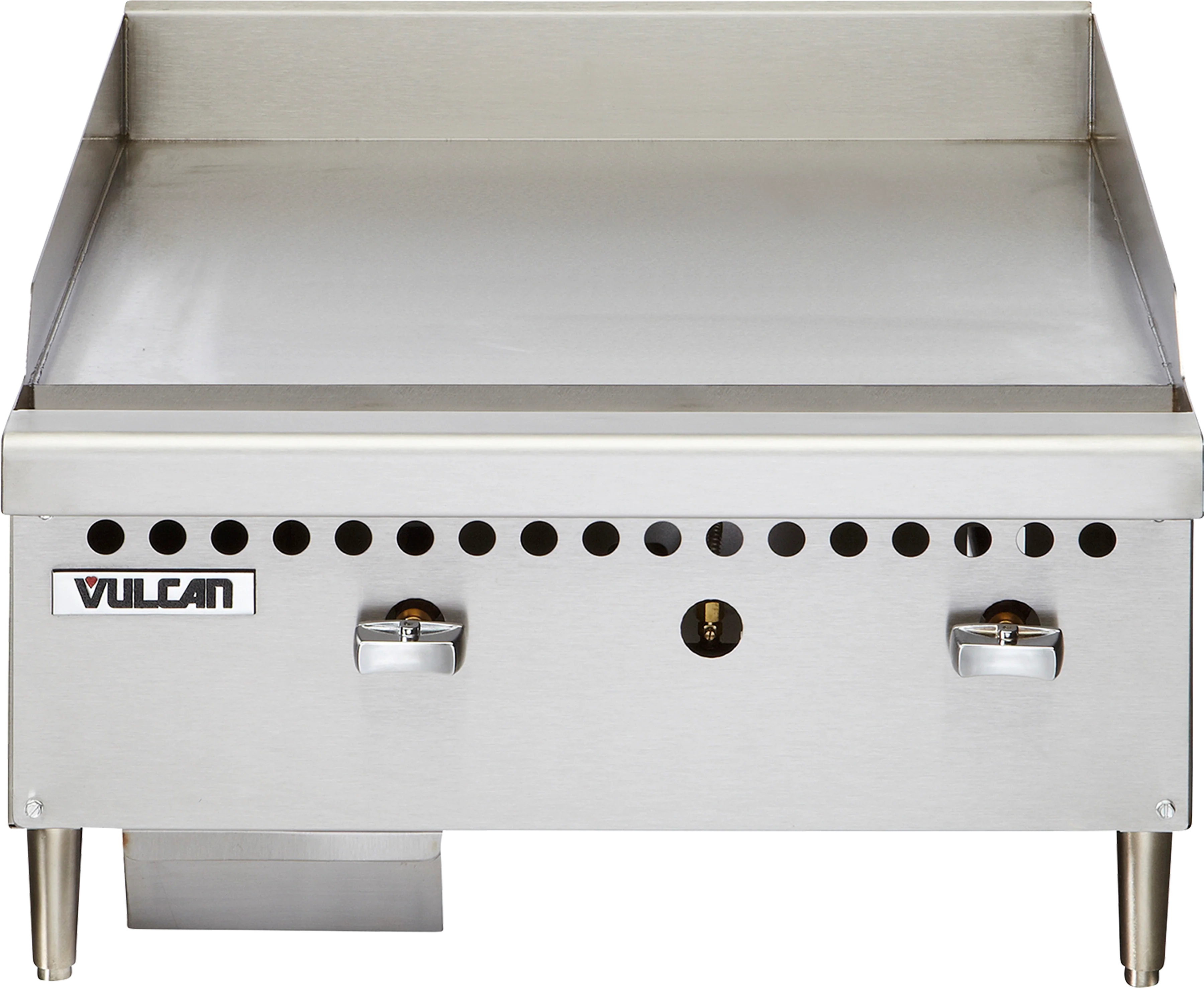 Vulcan VCRG24-M-QS-PLATINUM_NAT 24 Inch Stainless Steel Gas Griddle with 2 Burners 50000 BTU Vulcan VCRG24-M-QS-PLATINUM_NAT 24 Inch Stainless Steel Gas Griddle with 2 Burners 50000 BTU