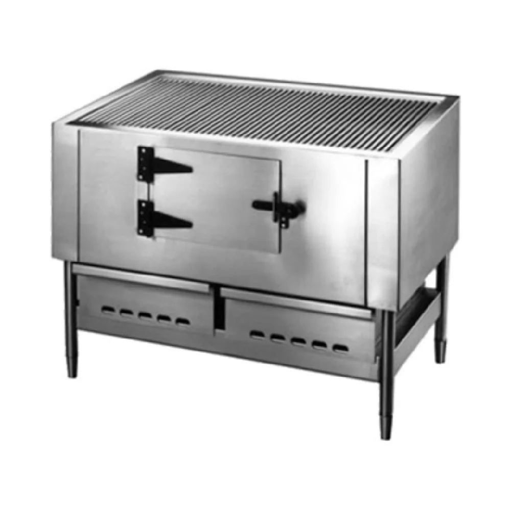 Jade Range JLB-60 60 Inch Titan Log Broiler Wood Burning Stainless Steel with Removable Grates