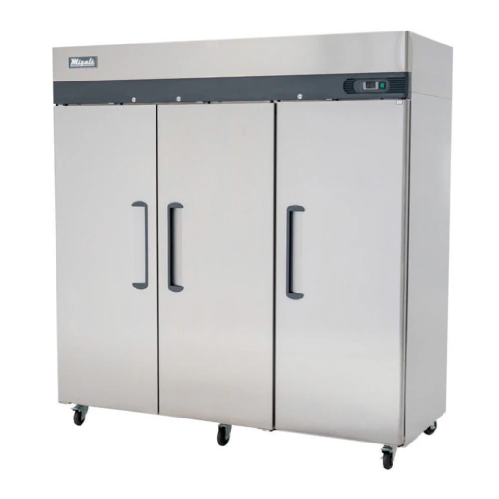 Migali Industries C-3R-HC 78 Inch Reach-in Refrigerator 72 cu ft Three-section Migali Industries C-3R-HC 78 Inch Reach-in Refrigerator 72 cu ft Three-section