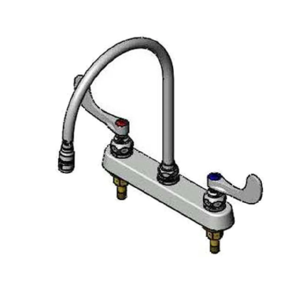T&S Brass B-1120-135X-WH4 Workboard Faucet Deck Mount With 8