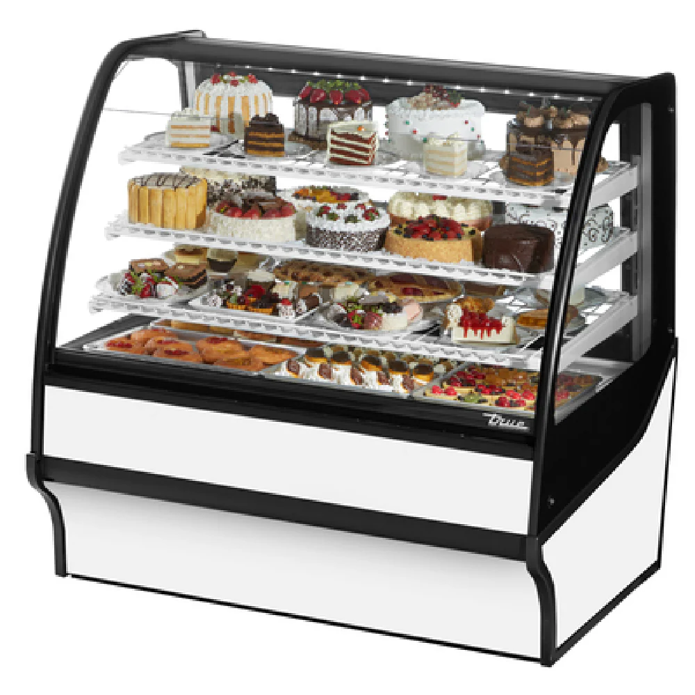 True Refrigeration TDM-R-48-GE/GE-S-W 48 Inch Display Merchandiser Refrigerated with Curved Glass