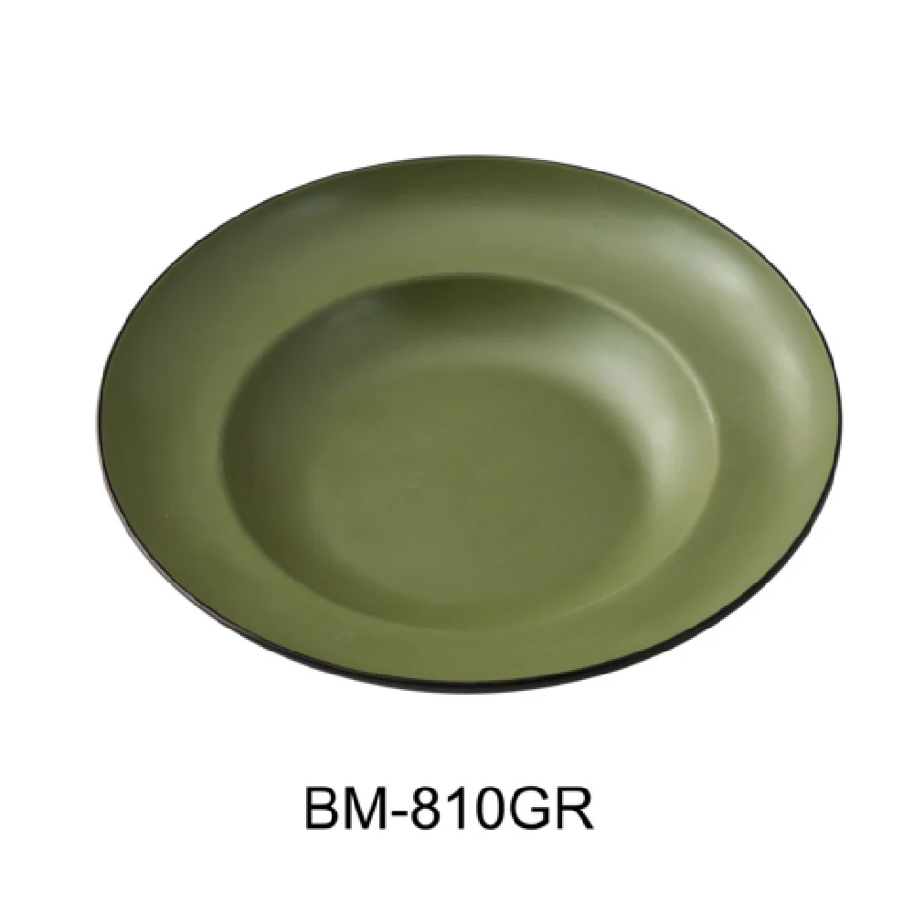 Yanco BM-810GR 10-3/4 Inch Two Tone Pasta Bowl Melamine 12 Oz 24 Packs Yanco BM-810GR 10-3/4 Inch Two Tone Pasta Bowl Melamine 12 Oz 24 Packs