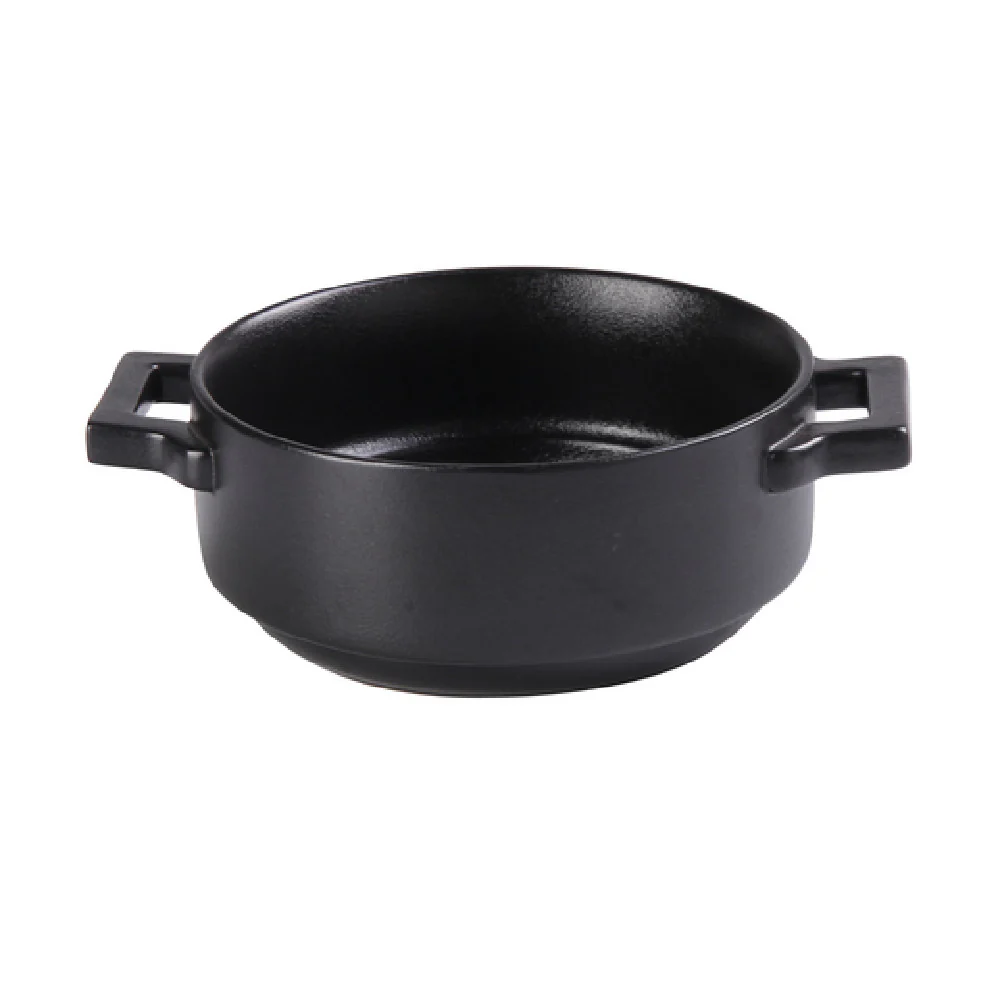 Yanco NB-907 20 Oz Round Baking Dish with Handle Porcelain Blue
