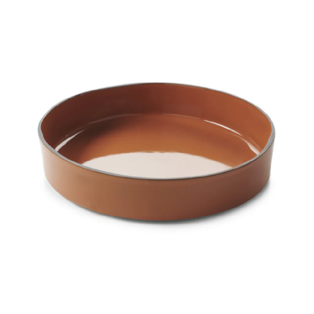 Revol 661533 26CM Round Dish China Cinnamon 2 Packs - Microwave Dishwasher Safe Revol 661533 26CM Round Dish China Cinnamon 2 Packs - Microwave Dishwasher Safe