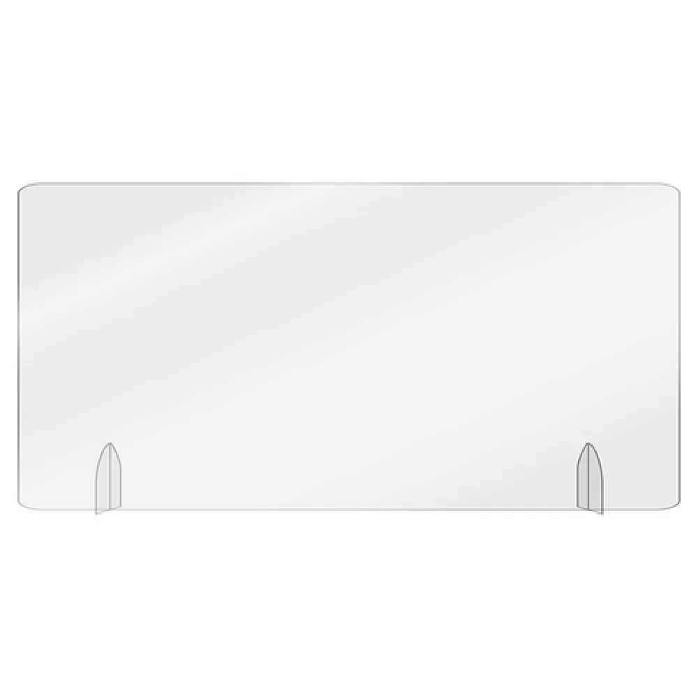 Aarco FPT2448-3 48 Inch Freestanding Protection Shield Clear Acrylic