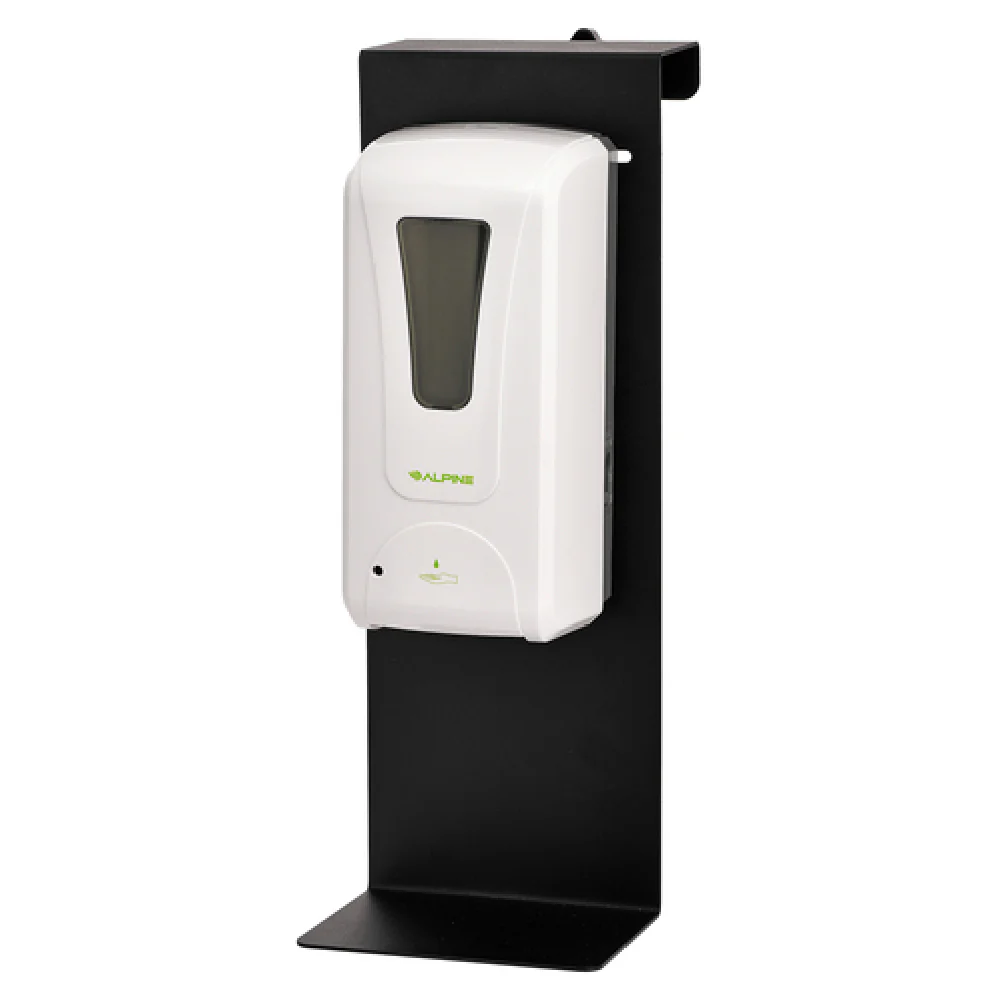 Alpine Industries ALP430-STA-2 4-1/2 Inch Automatic Soap and Hand Sanitizer Dispenser with Lock White ABS Alpine Industries ALP430-STA-2 4-1/2 Inch Automatic Soap and Hand Sanitizer Dispenser with Lock White ABS
