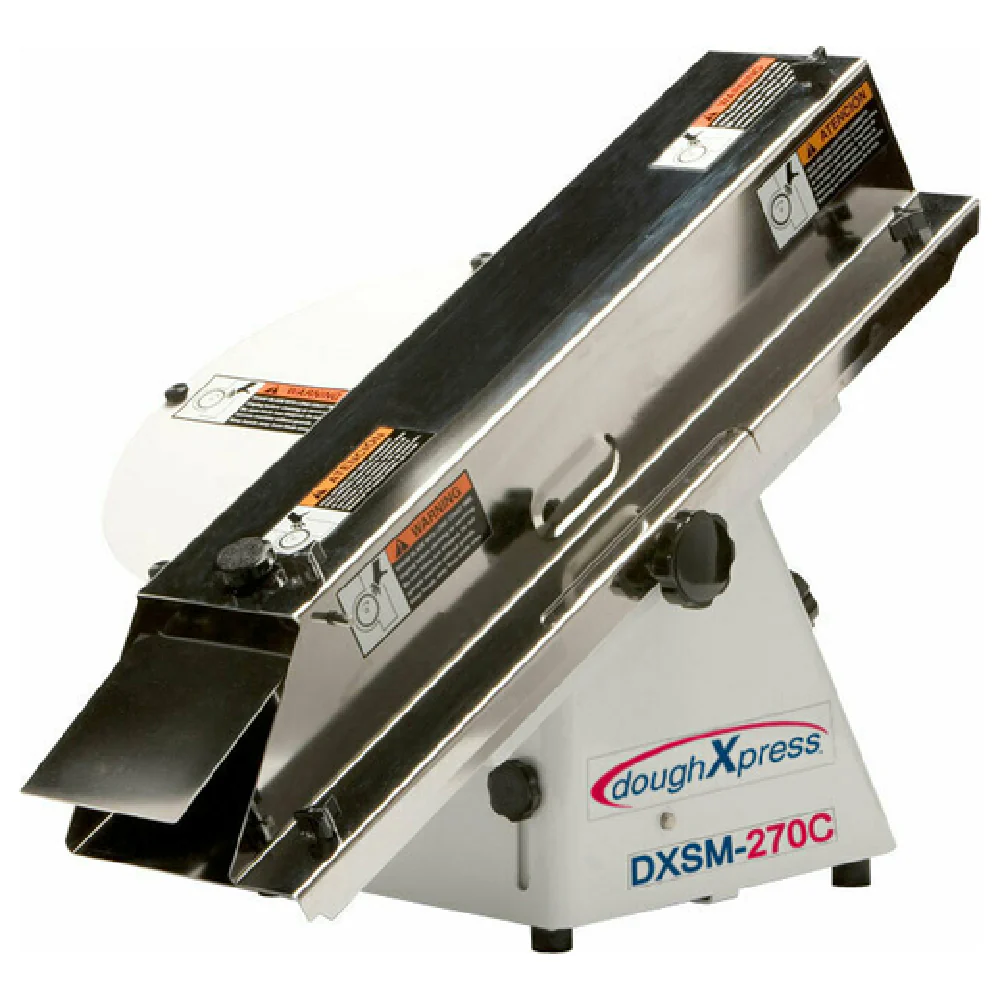 DoughXpress DXSM-270C 6 Inch Adjustable Bun and Bagel Slicer Electric Stainless Steel