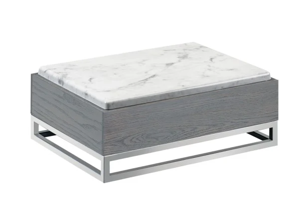 Cal Mil 3822-6-83 15 Inch Ashwood Display Riser Faux Marble Top Oak Wood