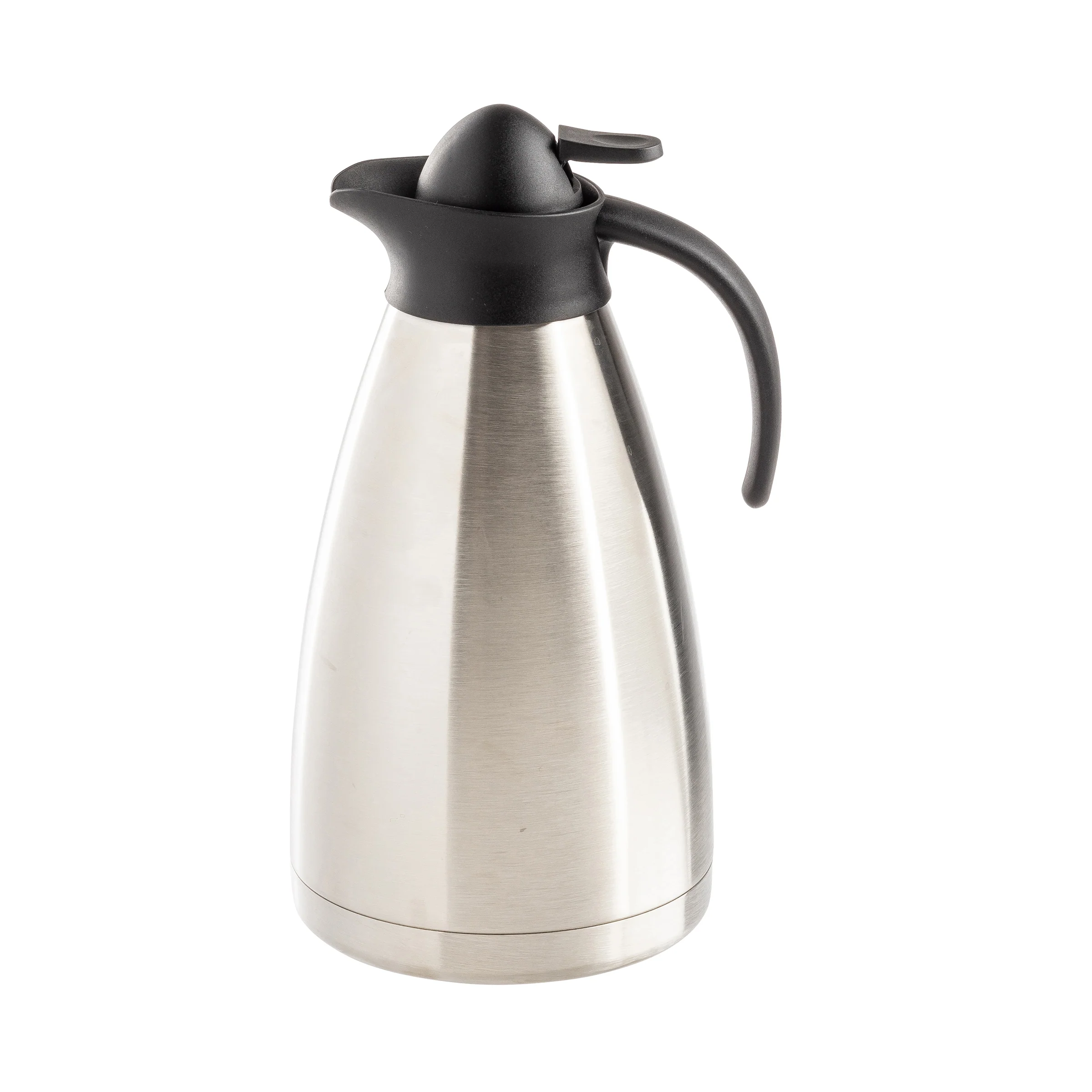 Tablecraft 10299 68 Oz Vacuum Insulated Coffee Carafe with Thumb Press Lid Stainless Steel