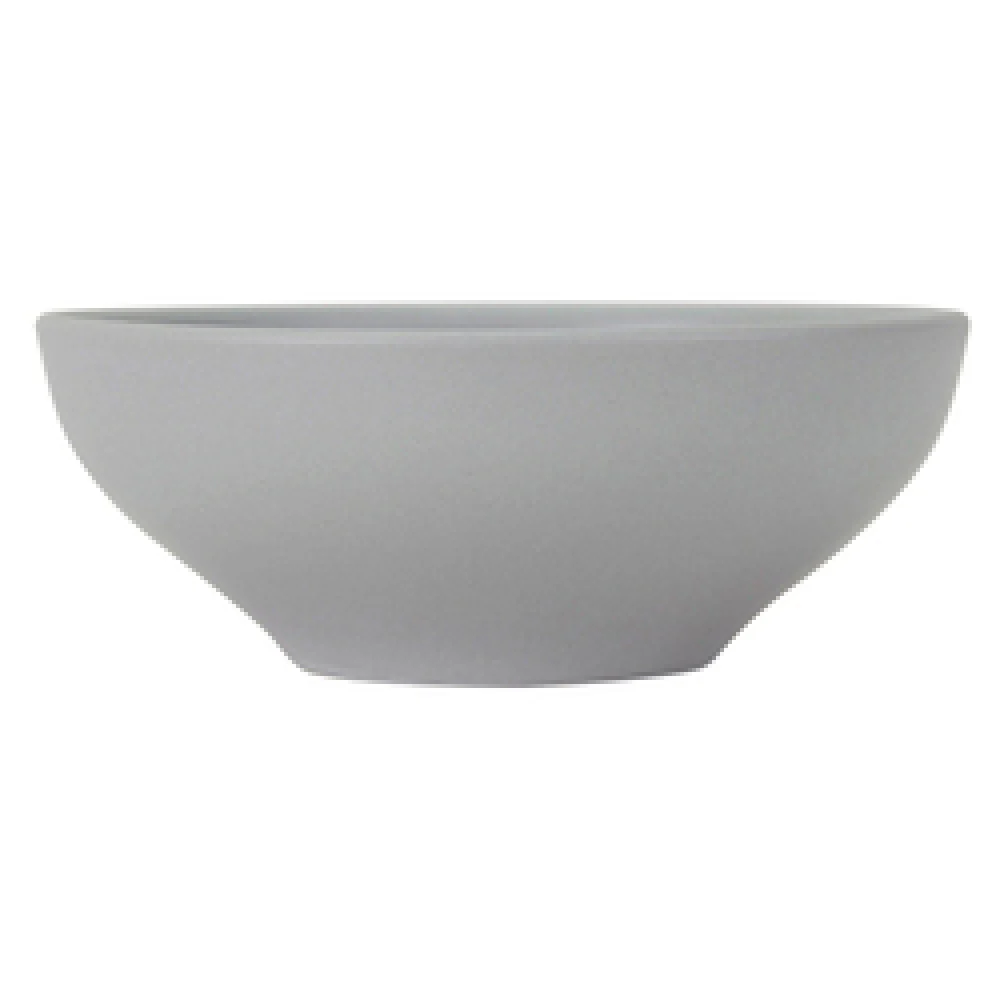 Tuxton VGB-150A 15 Oz Round Soup Salad Bowl Embossed Matte Gray Porcelain