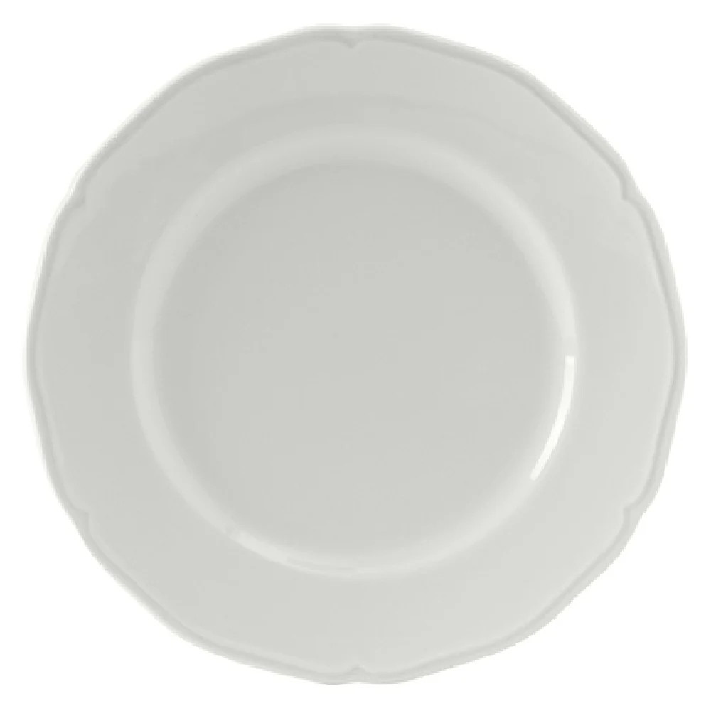 Tuxton SCA-074 7-1/2 Inch Diameter Round Plate Scalloped Edge Porcelain