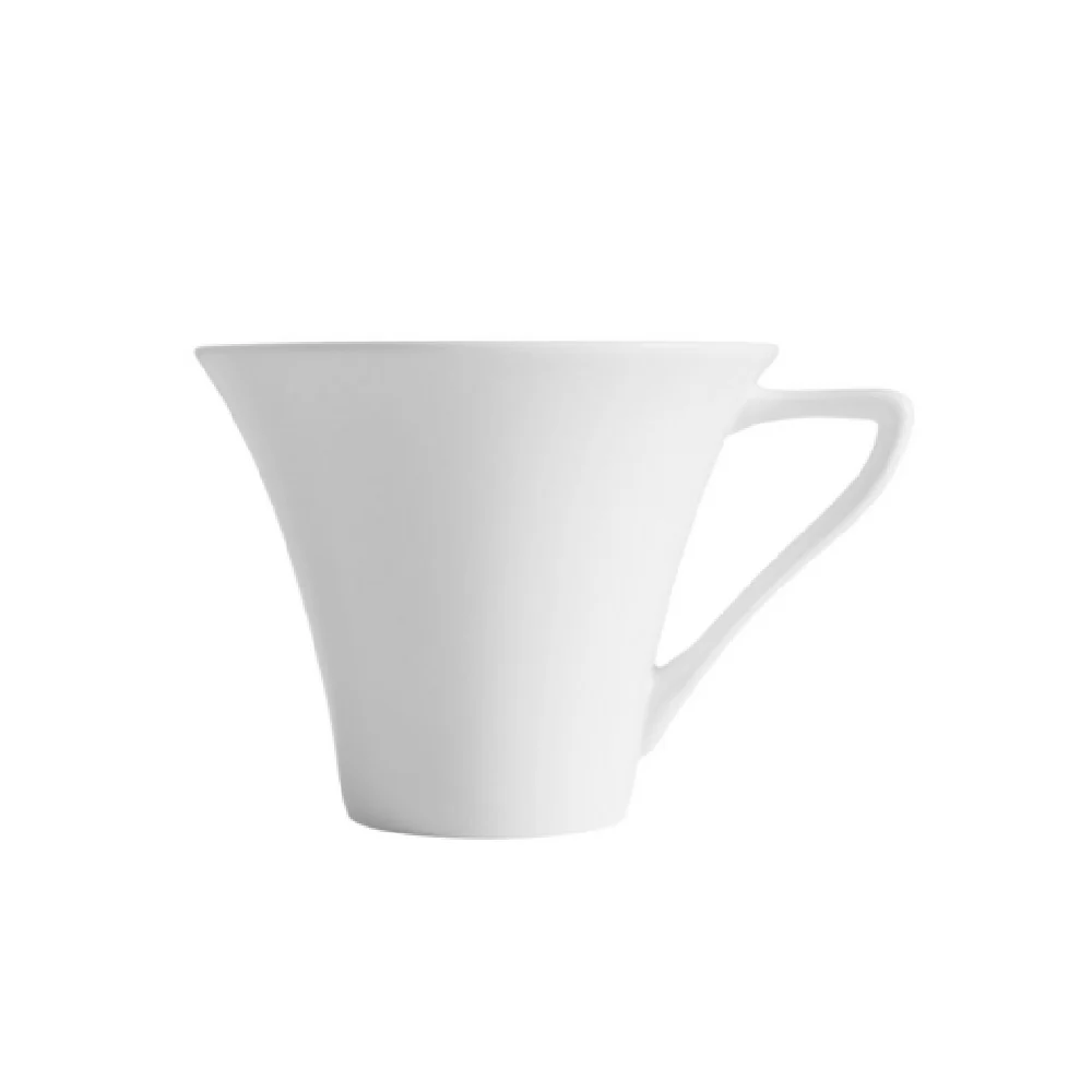 Fortessa HBW-CARINA-406 10 Oz Non Stack Coffee Tea Cup Bone China White