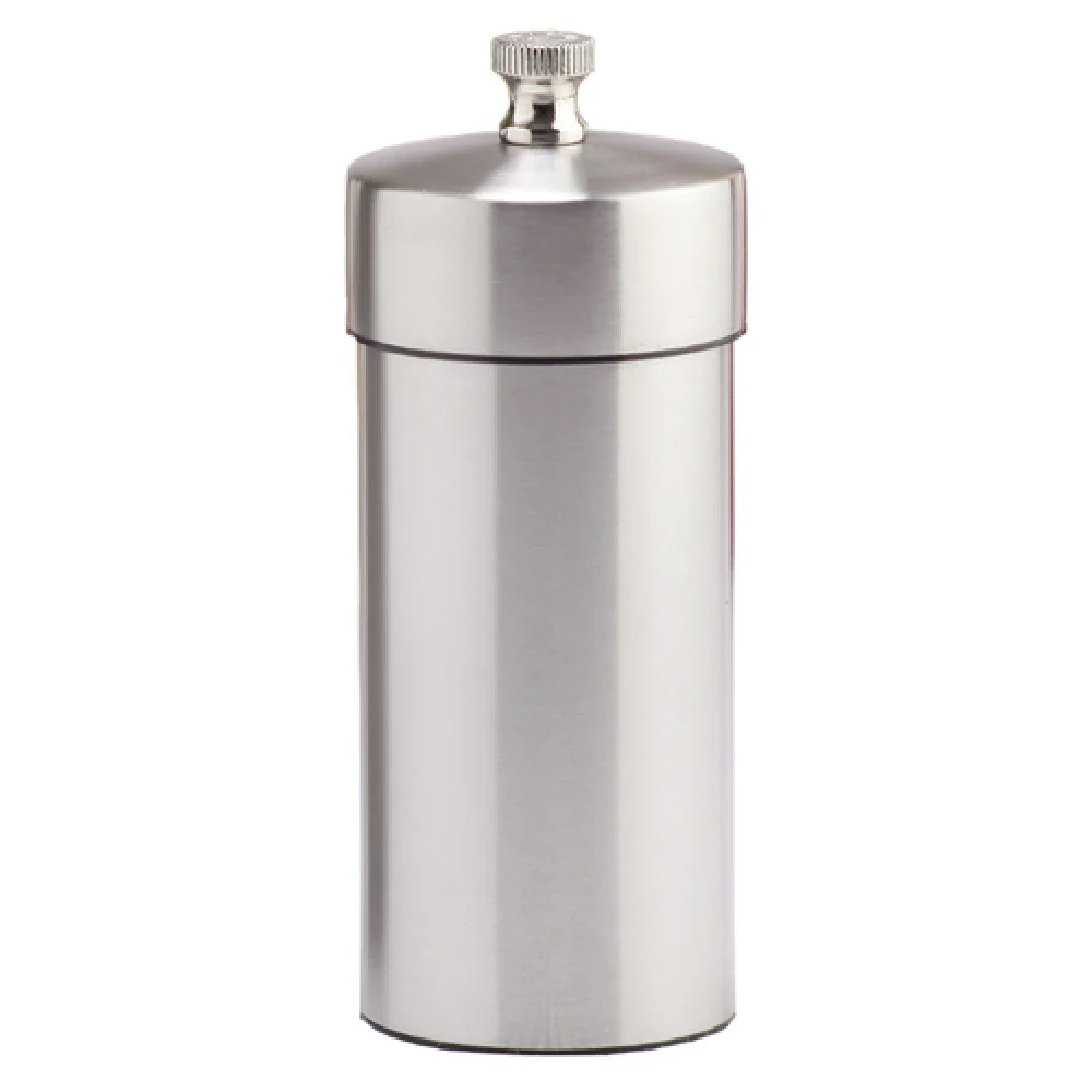 Chef Specialties 29922 5-1/2 Inch Manual Salt Mill with Ceramic Gear Brushed Pewter Finish