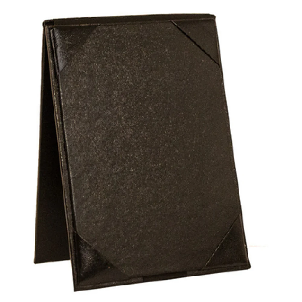 Risch TENT 5X7 BLACK TENT/ MENU 5 Inch Inch Leather-like Table Sign with 12 Packs
