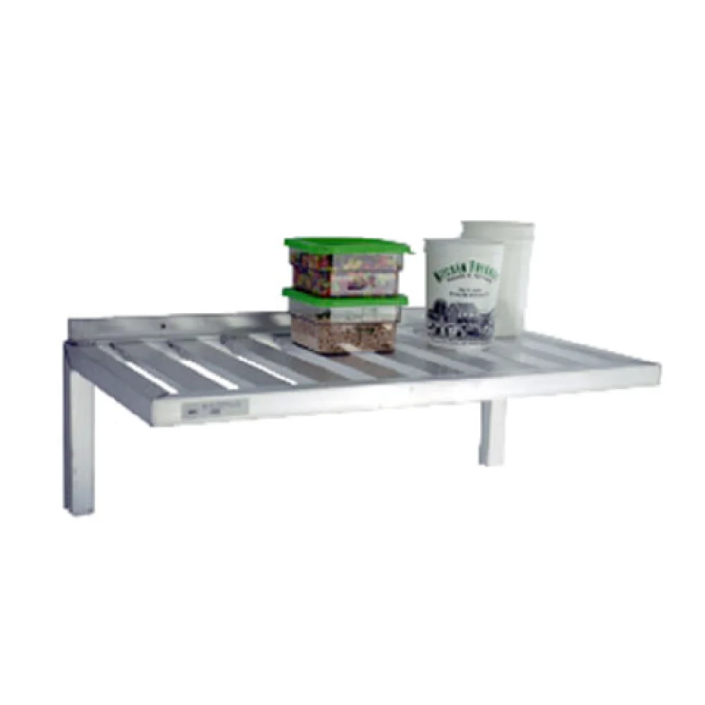 New Age 1122 48 Inch Wall-mounted T-bar Shelf Aluminum 600 lbs Capacity New Age 1122 48 Inch Wall-mounted T-bar Shelf Aluminum 600 lbs Capacity