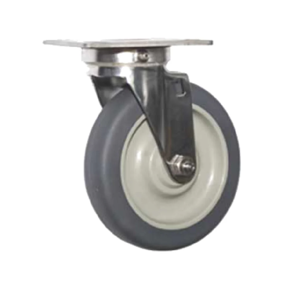 Eagle CPS5P-300 5 Inch Diameter Plate Caster Swivel Polyurethane Zinc