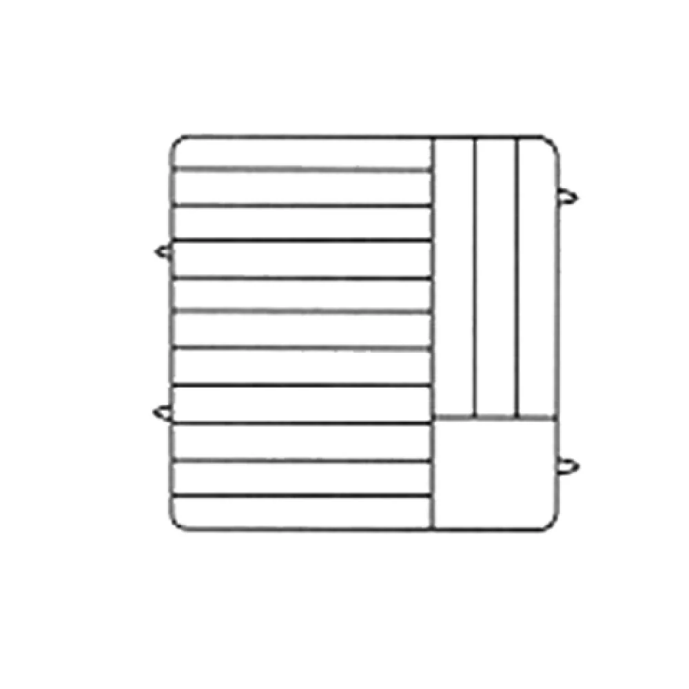 Vollrath PM1412-6-44 10-3/4 to 12-5/16 Inch Dishwasher Rack with Extenders and Dividers Vollrath PM1412-6-44 10-3/4 to 12-5/16 Inch Dishwasher Rack with Extenders and Dividers