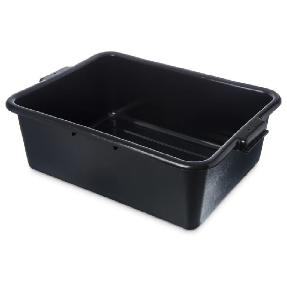 Carlisle 4401103 20 Inch Bus Box Black Comfort Curve Handles with Reinforced Rims