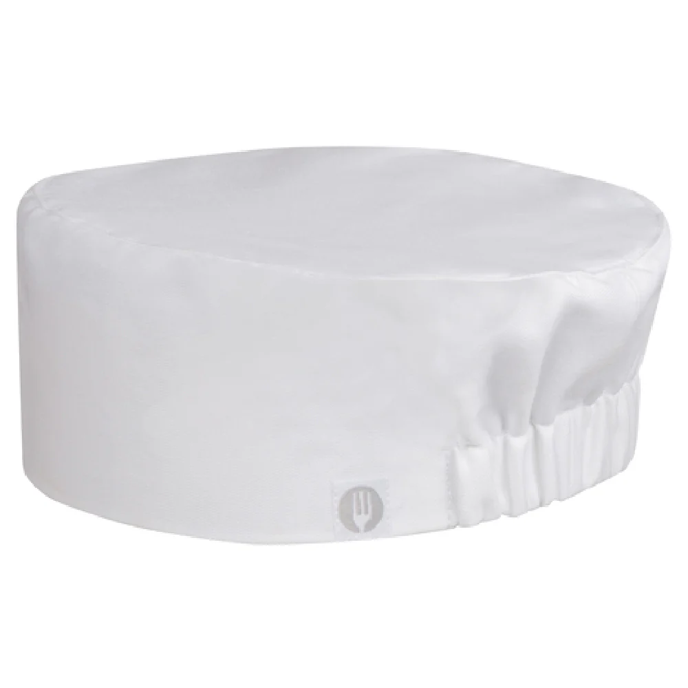 Chef Works XLBNWHT0 Beanie XL White Expandable Elastic Back Poly/cotton