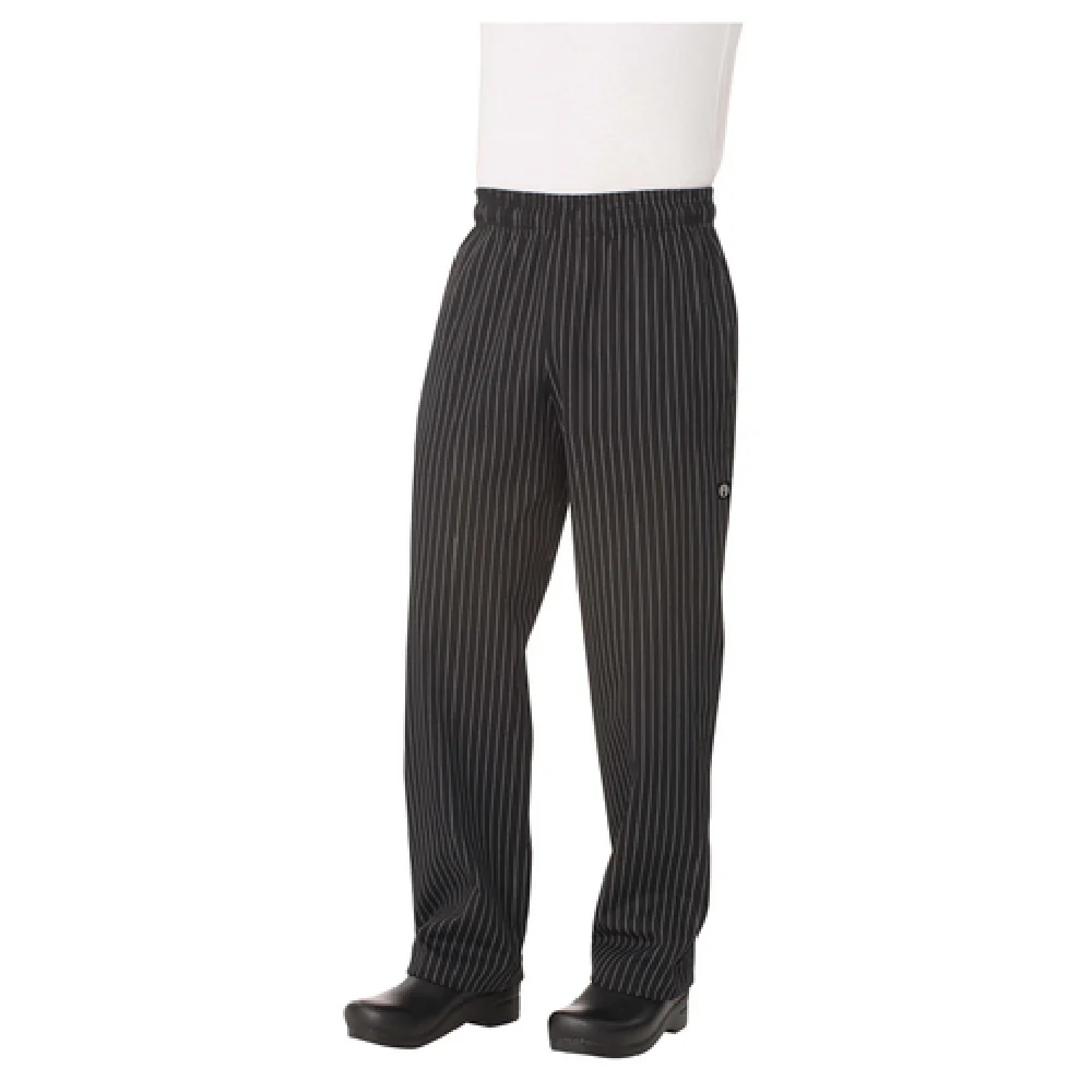 Chef Works PINB000XS XSmall Designer Baggy Pants elastic waistband tapered legs Black Chef Works PINB000XS XSmall Designer Baggy Pants elastic waistband tapered legs Black
