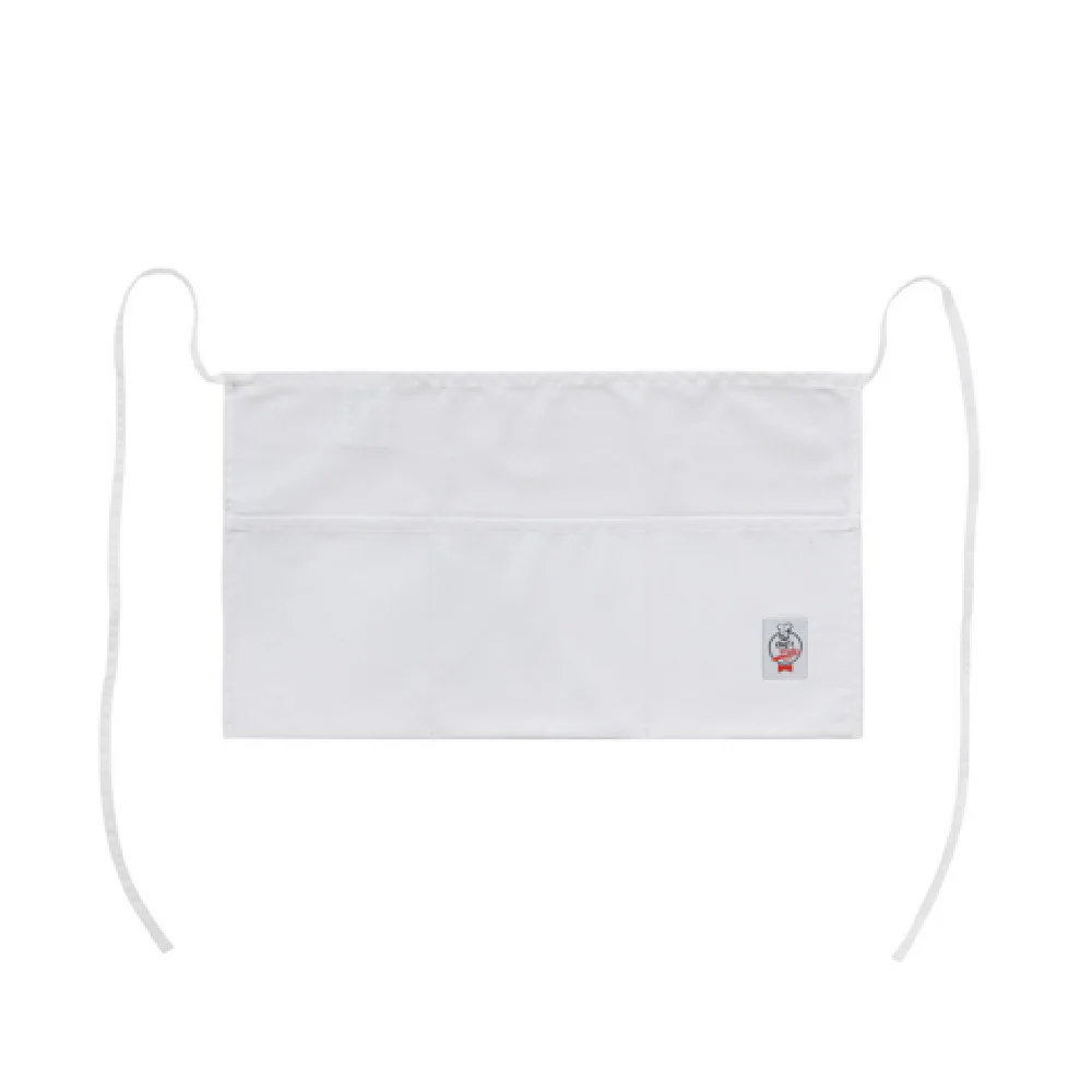 CAC China APWA-1W 21-7/8 Inch Length Waist Apron with 3 Pockets White
