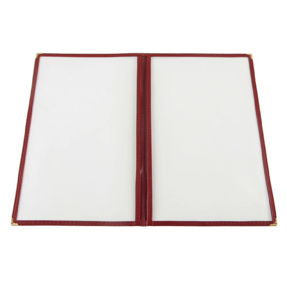 CAC China MCP2-914BY 8-1/2 Inch Legal Size Menu Cover with Brass Corners CAC China MCP2-914BY 8-1/2 Inch Legal Size Menu Cover with Brass Corners