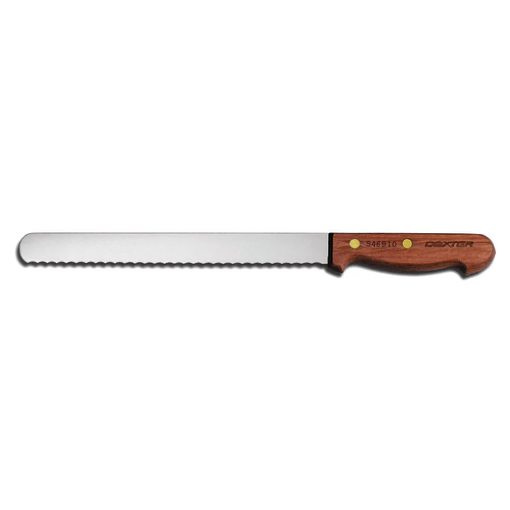 Dexter Russell 13260 12 Inch Scalloped Edge Knife Rosewood Handle High-carbon Steel