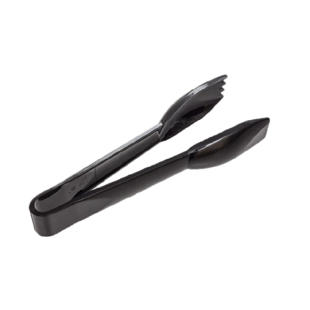 Crestware PCT6BK 6 Inch Salad Tongs Black Polycarbonate Utility Tongs