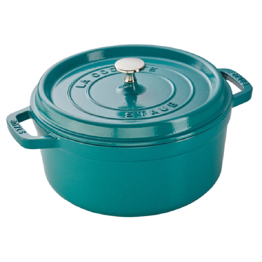 Zwilling 11024105 4 Qt Dutch Oven Round with Cover Dishwasher Safe Turquoise Enameled Cast Iron