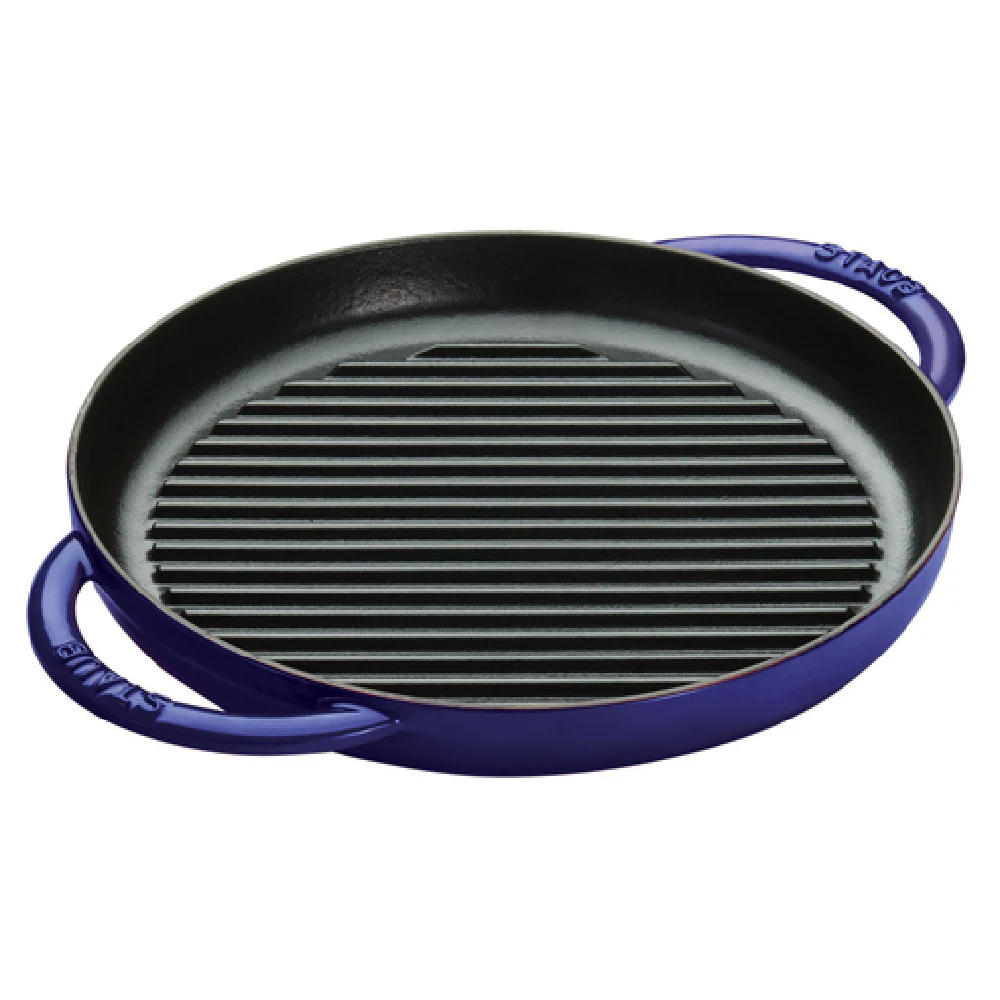 Zwilling 12012691 10 Inch Diameter Enameled Cast Iron Grill Dark Blue