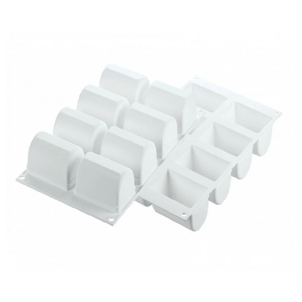 JB Prince MA276 4 Inch Buchette Silicone Mold 8 Indents Made in Italy