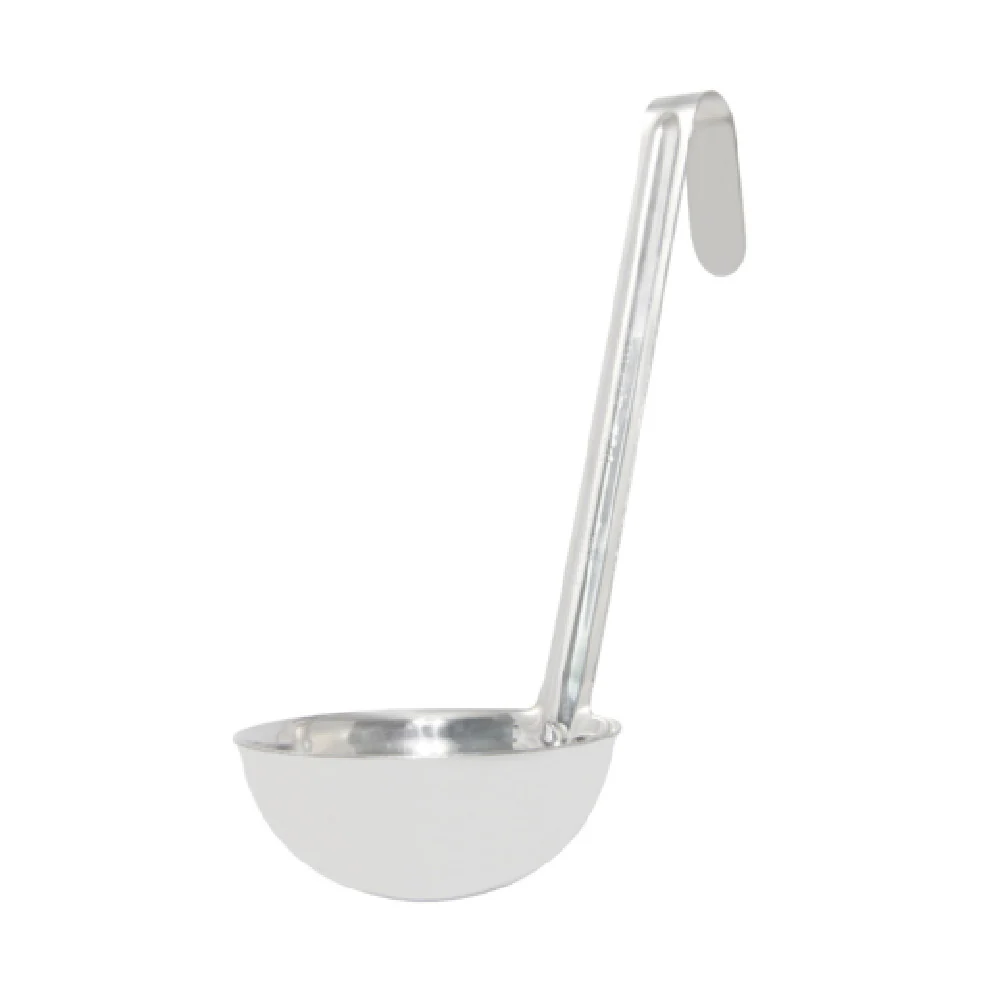 CAC China SLD6-60 6 Oz Ladle One-Piece Stainless Steel Hooked Handle CAC China SLD6-60 6 Oz Ladle One-Piece Stainless Steel Hooked Handle