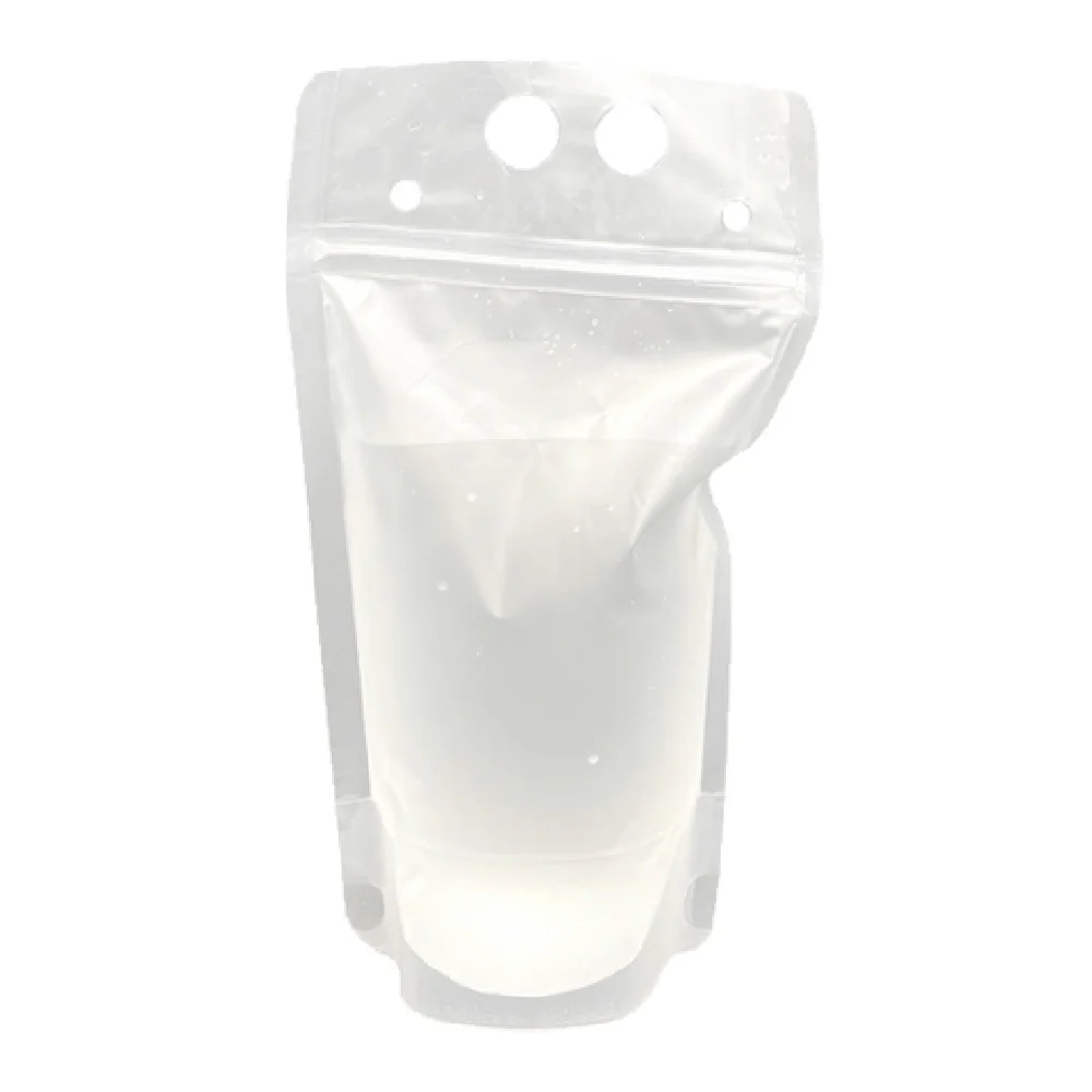 GET Enterprises BB-001 8.5 Oz Clear Plastic Cocktail To-Go Drink Pouch