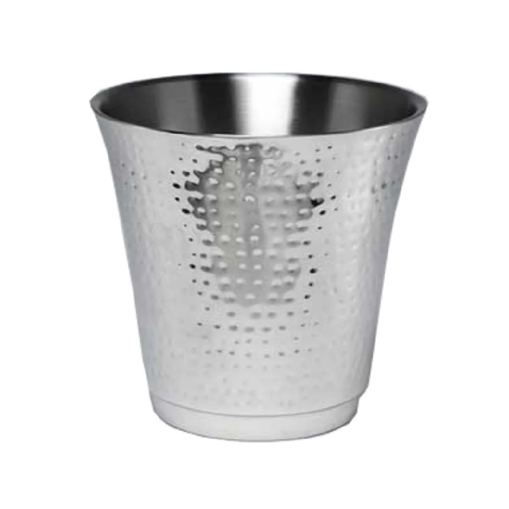 American Metalcraft HMWB 5 Quart Round Double Wall Hammered Wine Bucket Stainless Steel