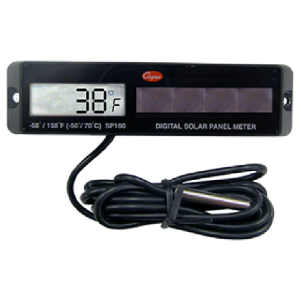 Cooper Atkins SP160-0-8 Thermometer Solar Powered Panel Type Black Cooper Atkins SP160-0-8 Thermometer Solar Powered Panel Type Black