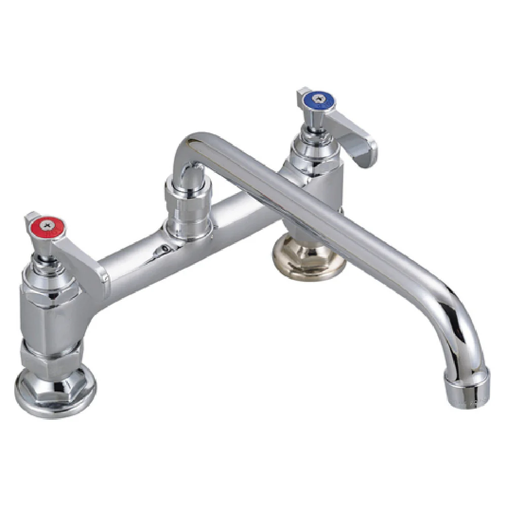 BK Resources BKF8HD-12-G 12 Inch Swing Spout Deck Mount Faucet Lead Free Chrome BK Resources BKF8HD-12-G 12 Inch Swing Spout Deck Mount Faucet Lead Free Chrome