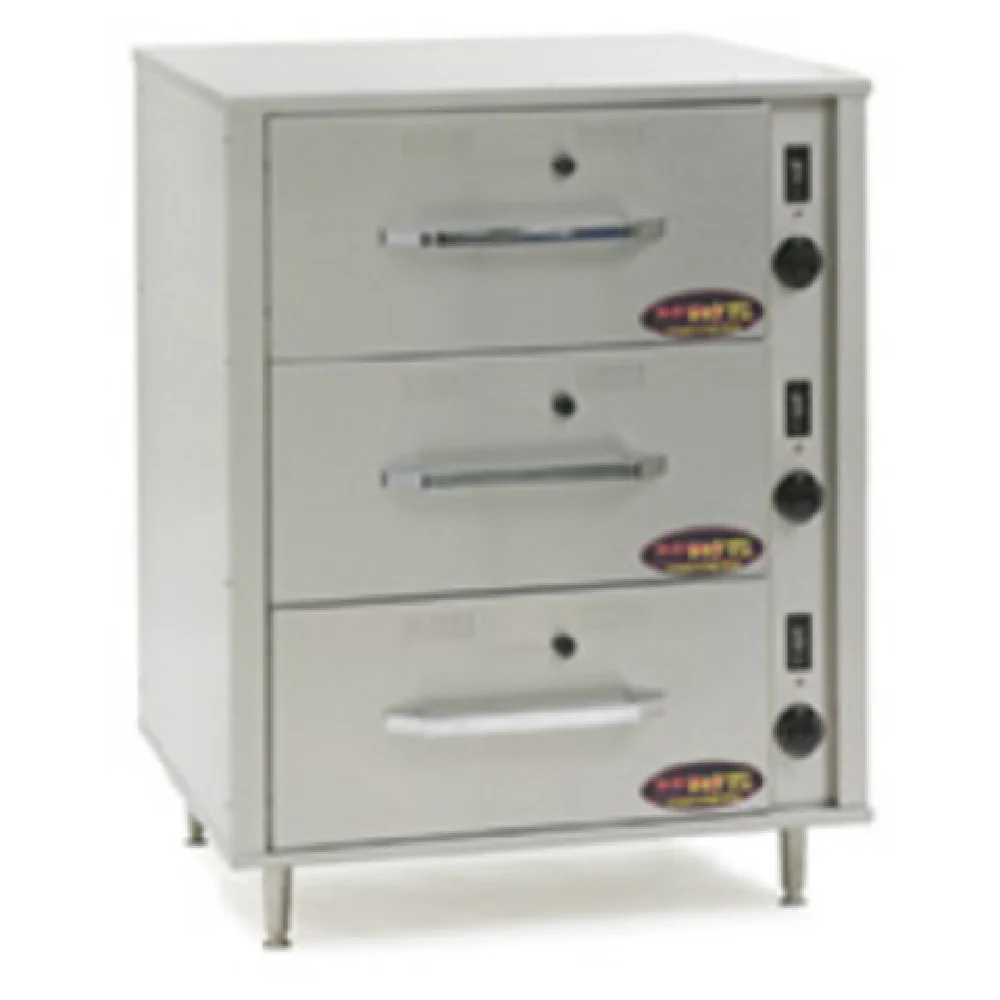 Eagle DWW-3-120 29 Inch Electric Warming Drawer Stainless Steel 3 Drawers with Thermostats