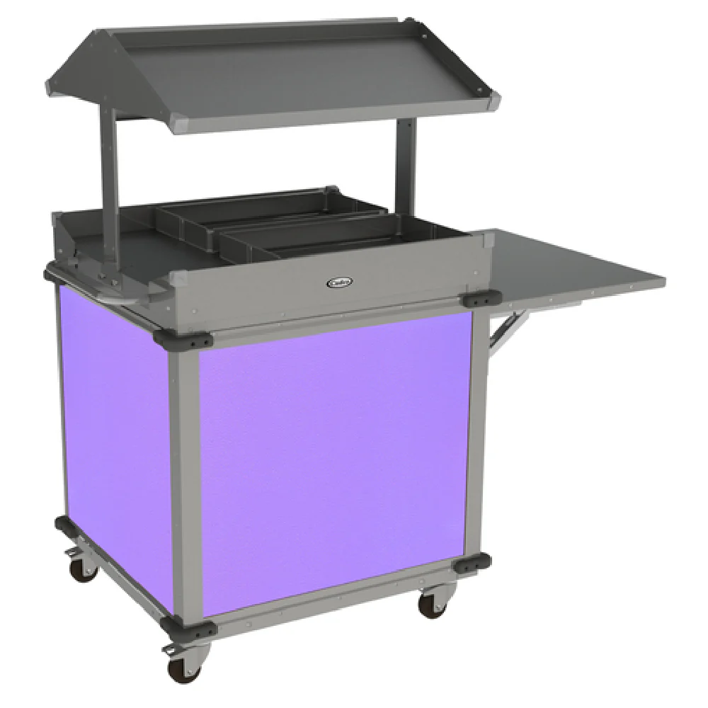 Cadco CBC-GG-B2-L7 63 Inch Mobile Merchandising Cart with Grab and Go Shelf Cadco CBC-GG-B2-L7 63 Inch Mobile Merchandising Cart with Grab and Go Shelf