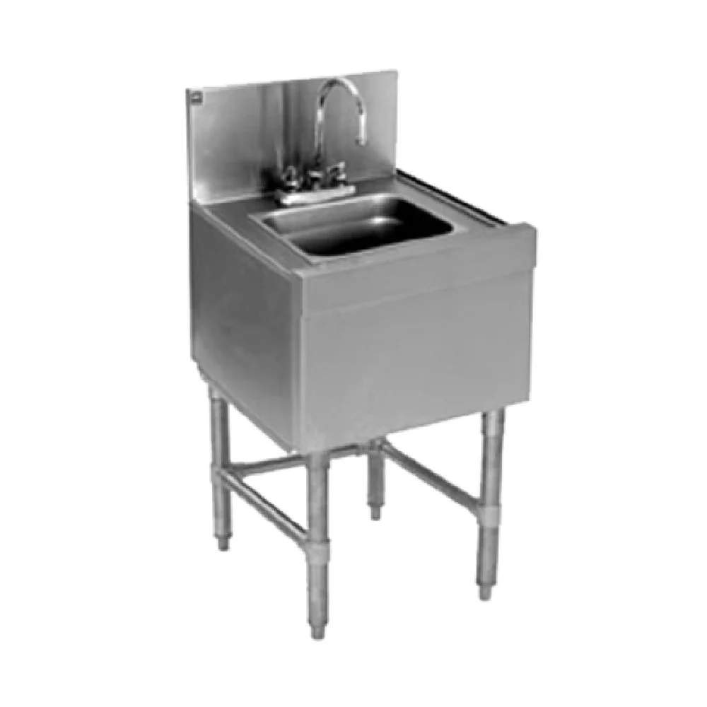 Eagle WS12-24 12 Inch Spec-Bar Wet Waste Sink 20 Gauge Stainless Steel with Faucet