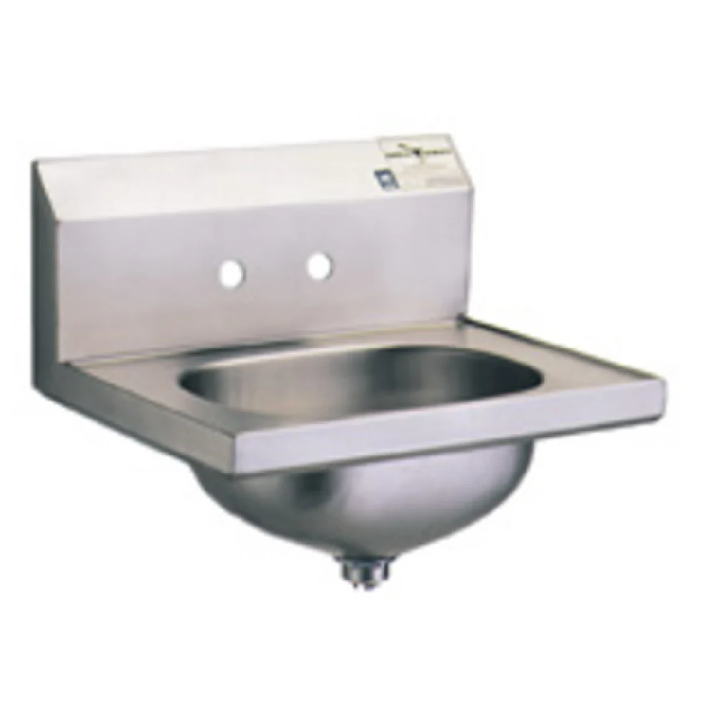 Eagle HSA-10-2X 13-1/2 Inch Hand Sink Wall Mount 304 Stainless Steel with Positive Drain Eagle HSA-10-2X 13-1/2 Inch Hand Sink Wall Mount 304 Stainless Steel with Positive Drain