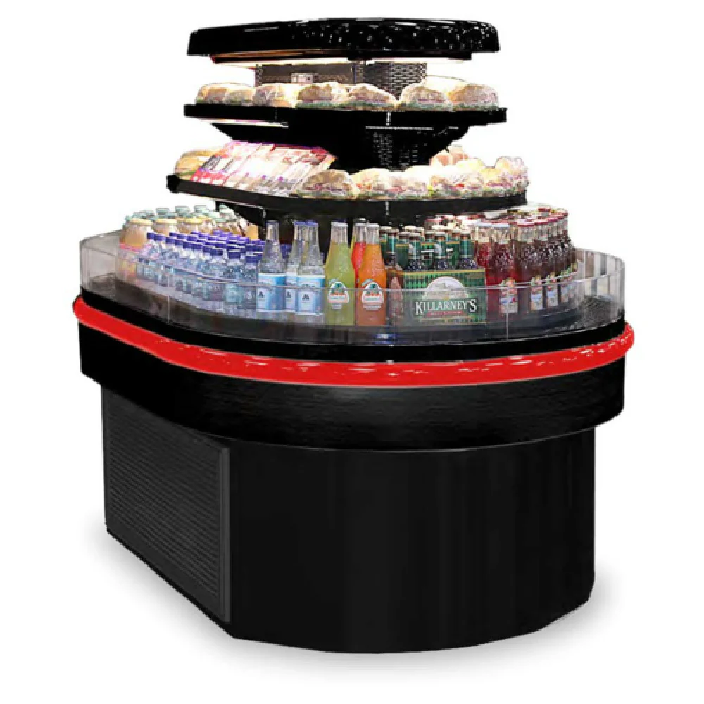 Hussmann TY3-4X6I-S 72 Inch Entyce Island Merchandiser Self-service 3 Tiers Black